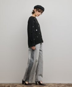 GRACE CONTINENTAL スパンコールニットトップ