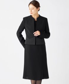 自由区 FORMAL 【ストレッチ/前開きワンピース】平二重 ジャケット+ワンピース