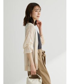 Green Parks すかし編みニットカーディガン