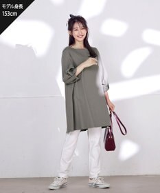 Tiaclasse L 【洗える】大人可愛いバックフレアカットチュニック