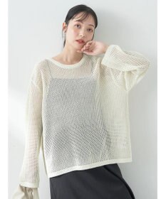 earth music&ecology ラメメッシュプルオーバー