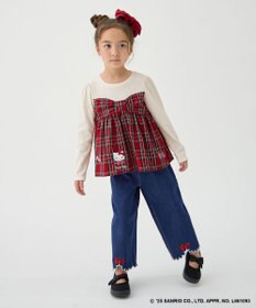 ANY KIDS 【ハローキティ×ANY KIDS】ドッキング刺繍 長袖Tシャツ