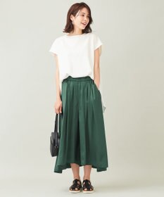 ANY 【ウエストゴム】ダルサテン スカーチョ