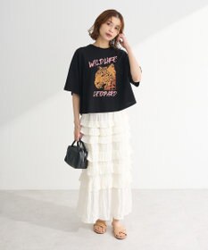 Green Parks ・ＤＯＵＢＬＥ　ＦＬＡＧＳ　レオパードプリントＴＥＥ