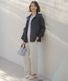 J.PRESS LADIES L 【人気素材・セットアップ対応】セルロースリネンストレッチ セミワイド パンツ