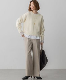 23区 S 【洗える】ウールカシミヤ パフスリーブ ニット