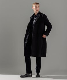 JOSEPH HOMME グロッシーウール 　チェスターコート　＜裏地：フォトコラージュプリント＞