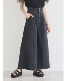 earth music&ecology ダブルベルトデザインワイドパンツ