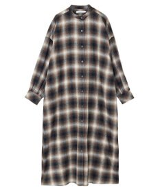 AMERICAN HOLIC バンドカラーチェックシャツワンピース