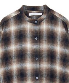 AMERICAN HOLIC バンドカラーチェックシャツワンピース