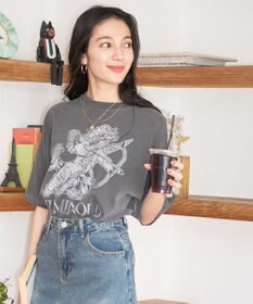 WEGO 【新色追加/ユニセックス着用アイテム/手洗い可/SMLサイズ展開】ピグメントグラフィックT（S）