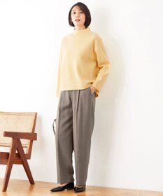 自由区 【セットアップ対応・洗える】ウールミラノボトルネック ニット