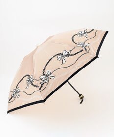 MOONBAT 【雨傘】ランバン　オン　ブルー (LANVIN en Bleu) リボン ハート ナイロンサテン 折りたたみ傘