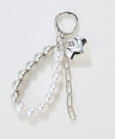 Phoebe ハートメタルボールバッグチャーム　シルバー