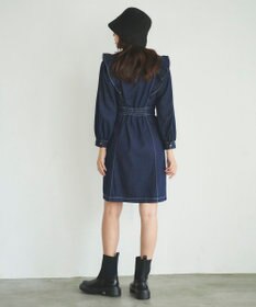 Feroux 【洗える】デニムミディ ワンピース