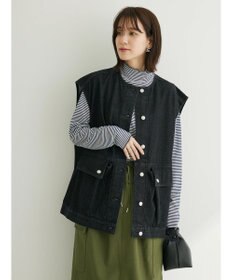 Green Parks ・ＥＬＥＮＣＡＲＥ　ＤＵＥ　ノーカラーデニムベスト
