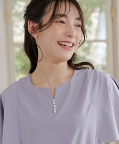 Tiaclasse 【洗える】ブラウス見えフレアスリーブカットソー