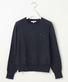 自由区 L 【カタログ掲載・洗える】エンブレム ニット