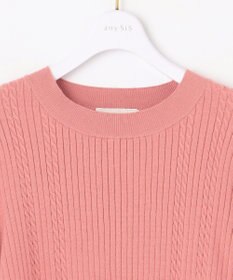 ANY SIS 【CICA加工】ケーブルポイント ニット