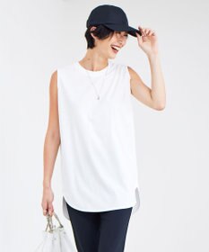 ICB L 【接触冷感・洗える】コンパクトスムース ノースリーブTシャツ