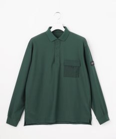 23区GOLF 【MEN】「AIR TOOL」長袖ポケットポロシャツ ダークグリーン系