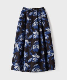 GRACE CONTINENTAL ラメフラワージャガードスカート