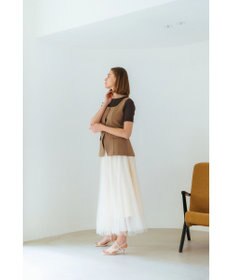 YECCA VECCA リネンライクビスチェベスト