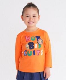 MIKI HOUSE HOT BISCUITS 【80-120cm】 カラフルロゴ 長袖Tシャツ