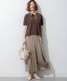 23区 コットンナイロンミニブークレ ニットT