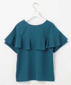 ANY SIS L 【前後着用・UVケア・洗える】2WAYジョーゼットジャージーフリル カットソー