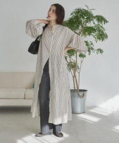 WEGO 【ANGIE VINTAGE】ボリュームスリーブ バンドカラー シャツワンピース