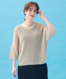 ANY 【洗濯機可/アンチピリング】ギマハーフスリーブニット