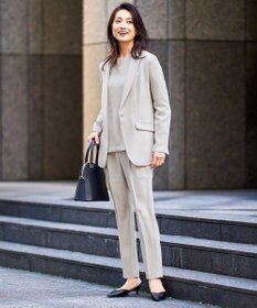 自由区 L 【セットアップ対応・洗える】トリアセダブルクロス ブラウス