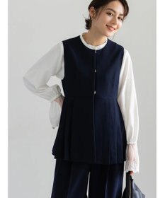 Te chichi 【セレモニーアイテム】サイドプリーツペプラムジレ（セットアップ可）