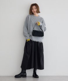 YECCA VECCA 【cache cache】シルクサテンPU筒型ショルダー