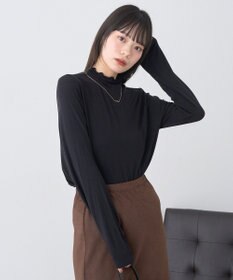 earth music&ecology 【吸湿発熱】あったかフェミニンインナー(シアーハイネック)