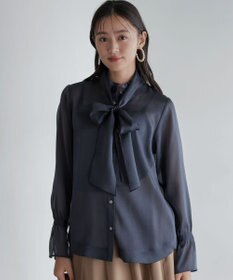 組曲 L 【WEB限定】シャイニーオーガンボウタイ付き ブラウス