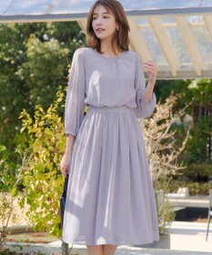 Tiaclasse L ブラウジングシフォンワンピース