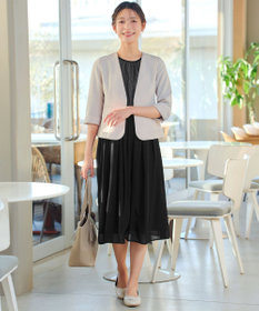 Tiaclasse L ブラウジングシフォンワンピース