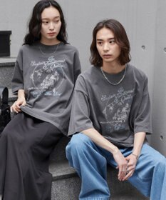 WEGO 【新色追加/ユニセックス着用アイテム/手洗い可/SMLサイズ展開】ピグメントグラフィックT（S）