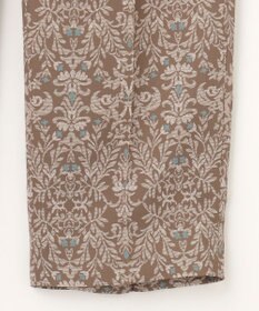 自由区 L 【洗える】ダマスクフローラルプリントテーパード パンツ