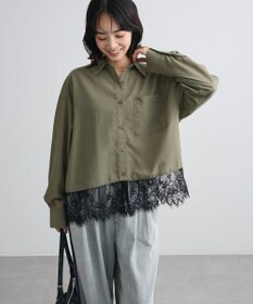 Green Parks 裾レースドッキングシャツ