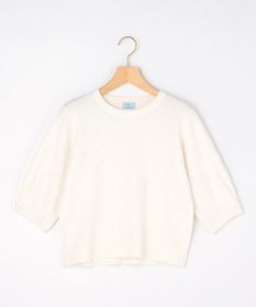 組曲 L 【先行予約・WEB限定】ポップコーンアーガイル5分袖 ニット