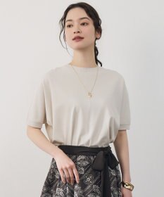 自由区 【前後着用可能】クレープストレッチドルマンスリーブ ニット