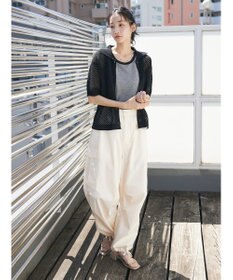 CRAFT STANDARD BOUTIQUE 配色メッシュニットカーディガン