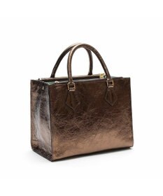 A.D.M.J. 【牛革】クラックメタル/イタリアンレザーWジップトートM