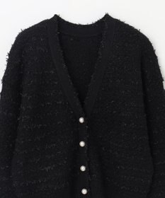 GRACE CONTINENTAL ラメツイードニットカーディガン