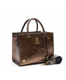 A.D.M.J. 【牛革】クラックメタル/イタリアンレザーWジップトートM