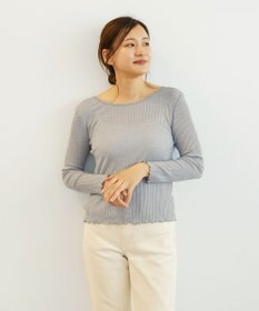 TOQUE 〈大草直子さんアドバイザー〉ベビーアルパカ×シルク ２WAYリブトップス