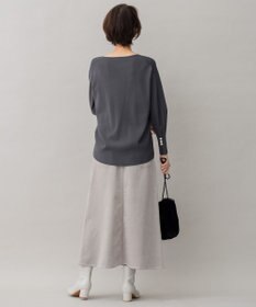 自由区 【洗える】リブレスコール ロングスカート
